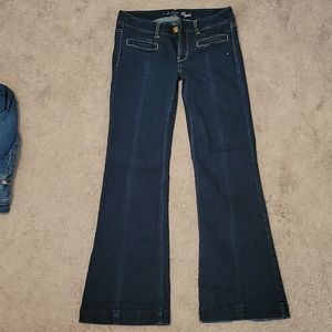 American Eagle wide leg hipster jeans 8 regular